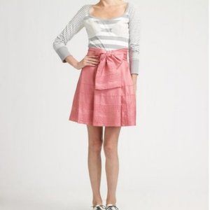 Z Spoke by Zac Posen Pink Skirt with Bow Tie- 100% Silk- Size 0 NWT